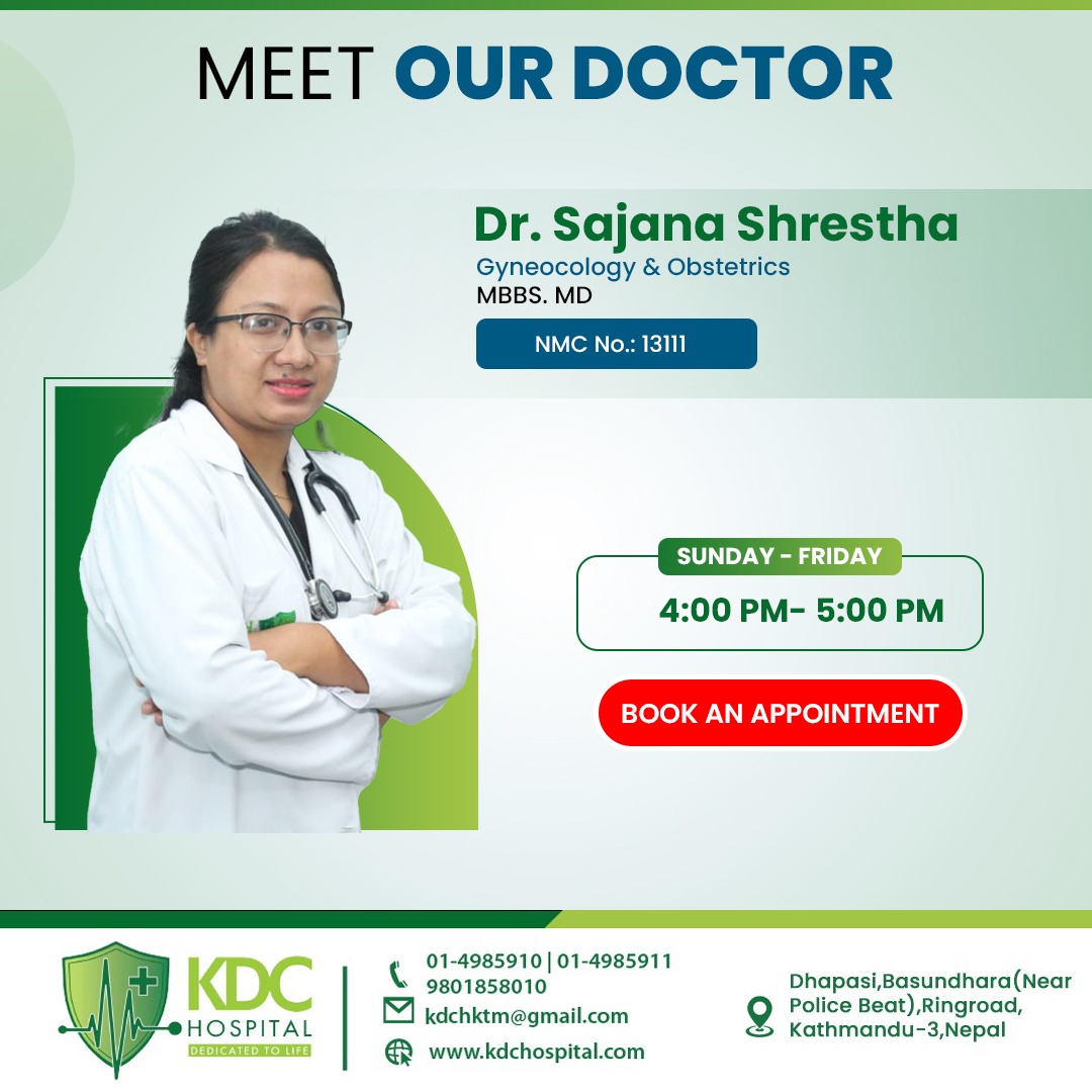 Meet Dr. Sajana Shrestha, our specialist in Gynecology and Obstetrics.
